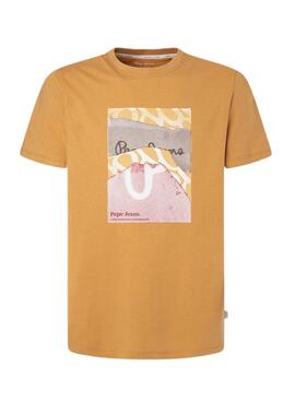 T-Shirt Pepe Jeans Kenelm Camel pour Homme
