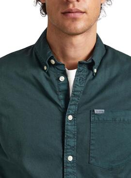Chemise Pepe Jeans Crail Vert pour Homme