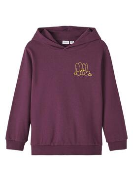 Sweat Name It Ohatte Bordeaux pour Garçon