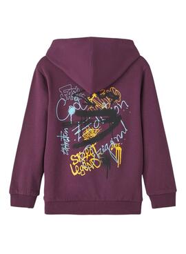 Sweat Name It Ohatte Bordeaux pour Garçon