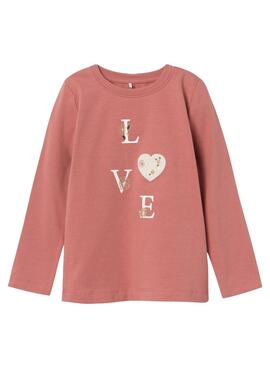 T-Shirt Name It Olive Brun pour Fille