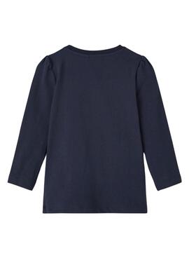 T-Shirt Name It Lovisa Bleu Marine pour Fille