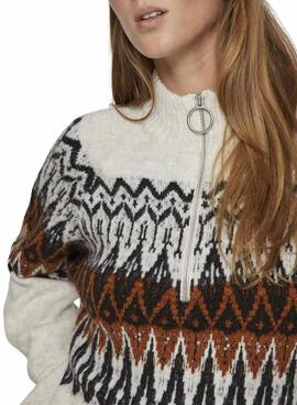 Pull Vila Vialeja Blanc pour Femme