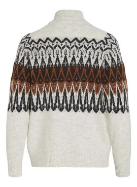 Pull Vila Vialeja Blanc pour Femme