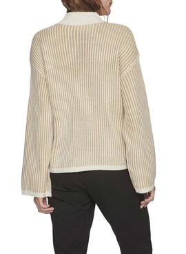 Pull Only Vidubline Beige pour Femme