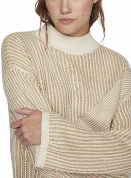Pull Only Vidubline Beige pour Femme