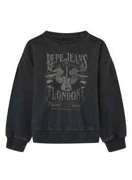 Sweat Pepe Jeans Virginie Noire pour Fille