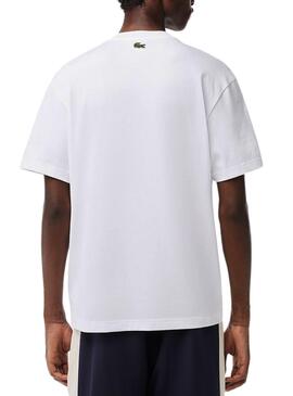 T-Shirt Lacoste Basic Blanc pour Homme
