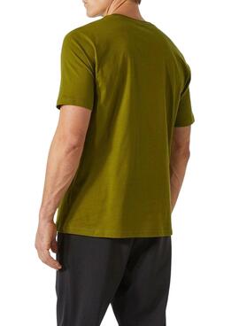 T-Shirt Helly Hansen Logo Vert pour Homme