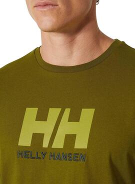 T-Shirt Helly Hansen Logo Vert pour Homme