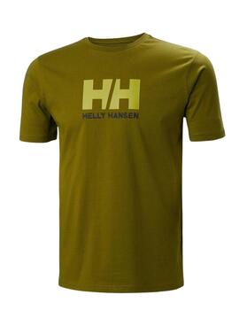 T-Shirt Helly Hansen Logo Vert pour Homme
