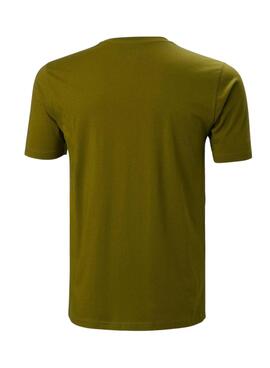 T-Shirt Helly Hansen Logo Vert pour Homme
