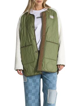 Veste Vans Peake Quilted Liner Vert Femme