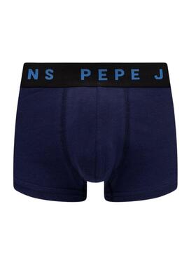 Pack 2 Boxeurs Pepe Jeans Solid Bleu pour Homme