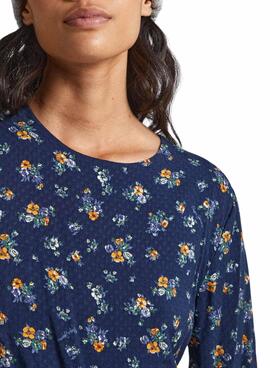 Robe Pepe Jeans Inma Flores Bleu pour Femme