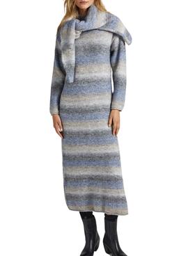 Robe Pepe Jeans Edith Rayures Melange pour Femme