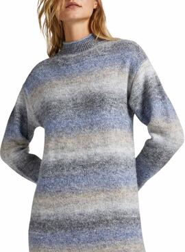 Robe Pepe Jeans Edith Rayures Melange pour Femme