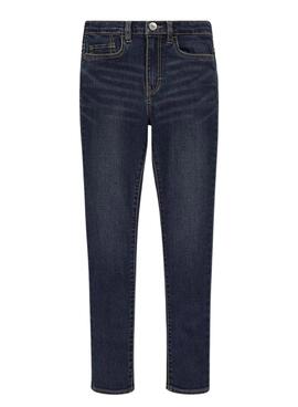 Pantalon Levis 720 High Rise Skinny Bleu Marine Fille