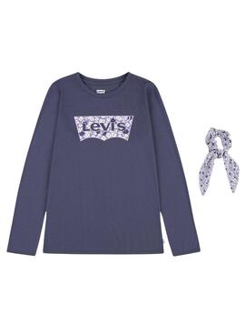 T-Shirt Levis Morado Floral pour Fille