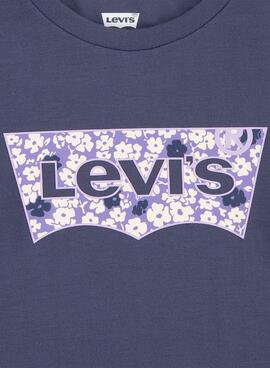 T-Shirt Levis Morado Floral pour Fille