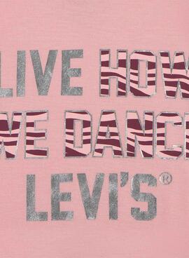 T-Shirt Levis Zebra Scrunchi Rose pour Fille
