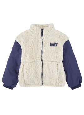 Veste Levis Sherpa Boxy Blanc Fille