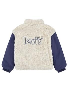 Veste Levis Sherpa Boxy Blanc Fille