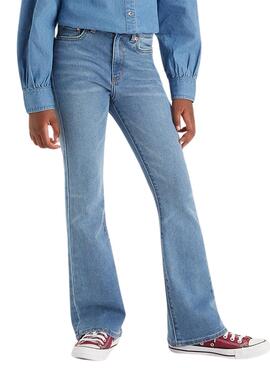 Pantalon Levis High Rise Flare Bleu pour Fille