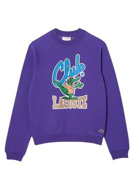 Sweat Lacoste Club Morado pour Homme Femme