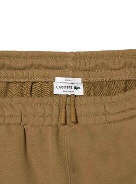 Pantalon Lacoste Logo Oversize Brun