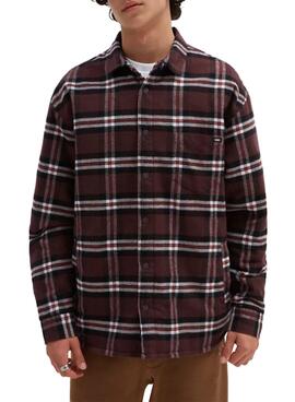 Chemise Vans Kesler Woven Cadres Bordeaux Homme