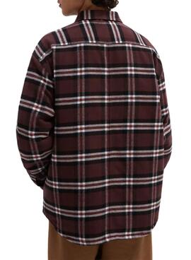 Chemise Vans Kesler Woven Cadres Bordeaux Homme