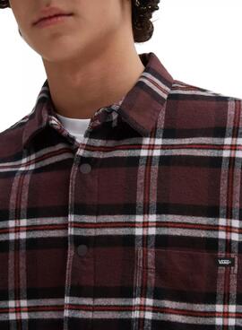 Chemise Vans Kesler Woven Cadres Bordeaux Homme