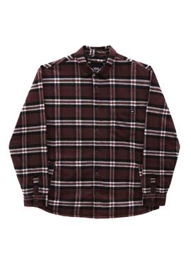 Chemise Vans Kesler Woven Cadres Bordeaux Homme