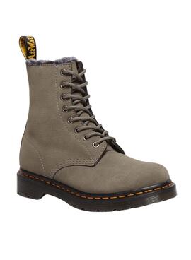 Bootss Dr Martens 1460 Serena Cuir Gris pour Femme