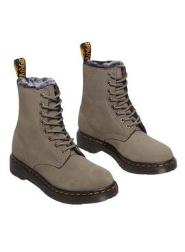 Bootss Dr Martens 1460 Serena Cuir Gris pour Femme