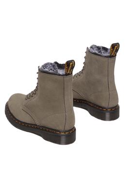 Bootss Dr Martens 1460 Serena Cuir Gris pour Femme