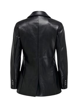 Blazer Only Dina Noire Similicuir pour Femme