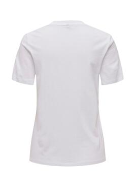 T-Shirt Only Kita Café Blanc pour Femme