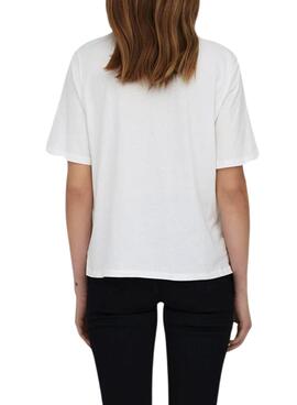 T-Shirt Only Lulu Blanc pour Femme