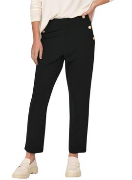 Pantalones Only Boutons Cally Noire pour Femme