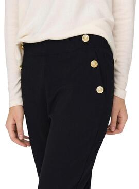 Pantalones Only Boutons Cally Noire pour Femme