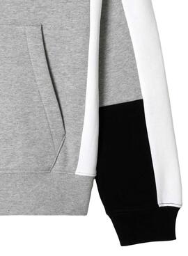 Sweat Lacoste Jogger Couleur bloc Capuche Gris