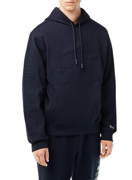 Crocodile Lacoste Sweat Capuche Sweat A Capuche Noir Lacoste