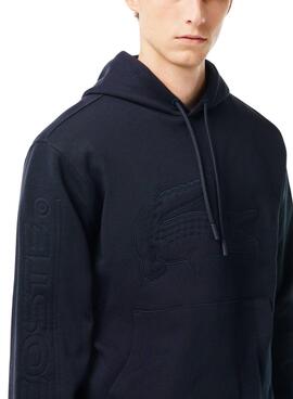Sweat Lacoste Crocodile XL Capuche Bleu Homme