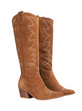 Btas Popa Paulina Suède Camel pour Femme