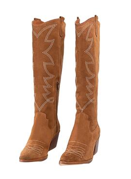 Btas Popa Paulina Suède Camel pour Femme