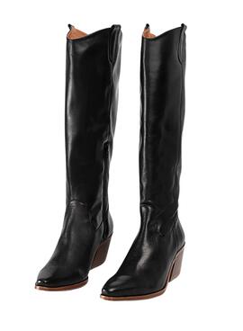 Bootss Popa Pauline Cuir Noire pour Femme