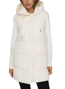 Gilet Only Rembourré Ce Beige pour Femme