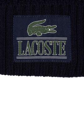 Chapeau Lacoste Laine avec patch Bleu Marine